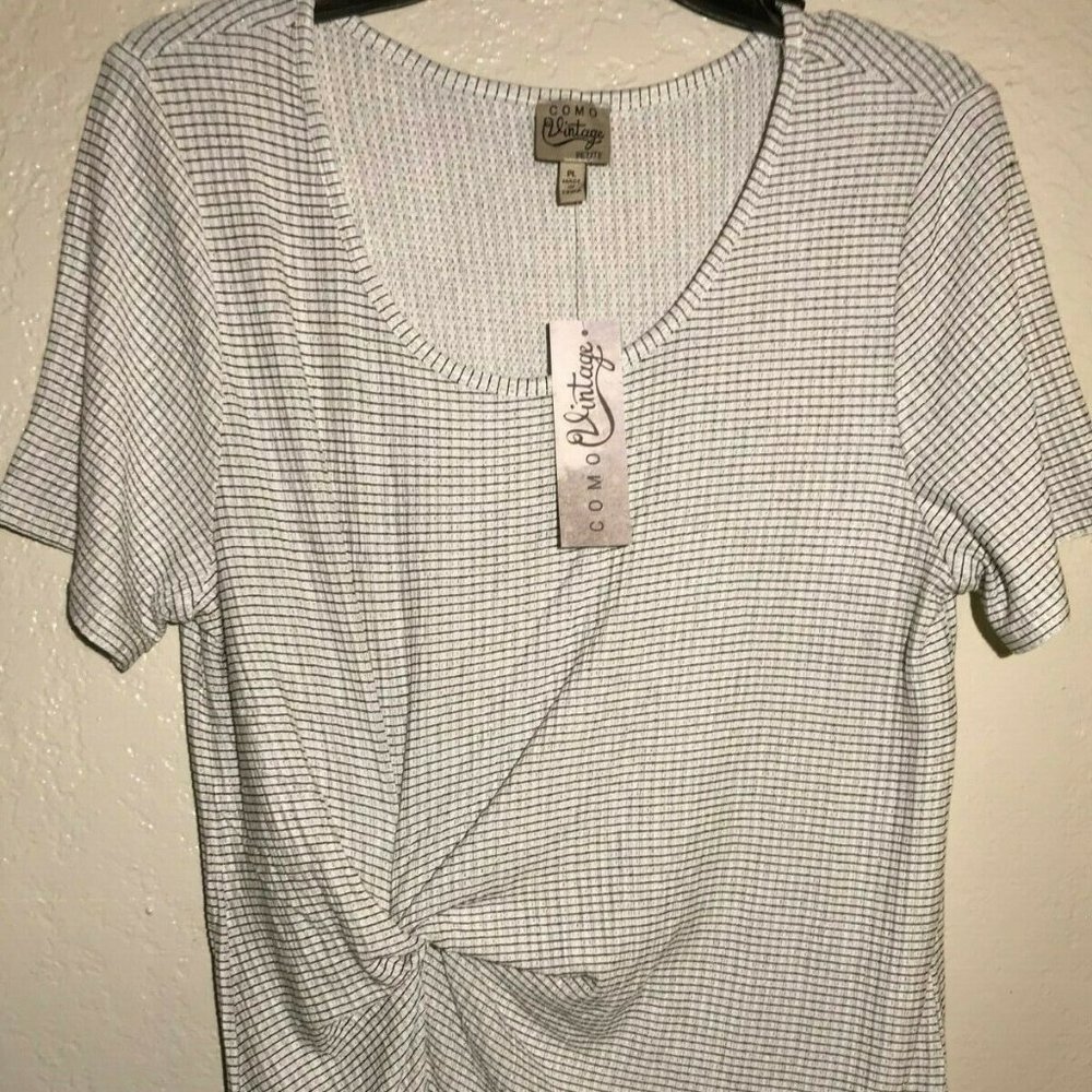Como Vintage Twist Hem Tee - Petite Large